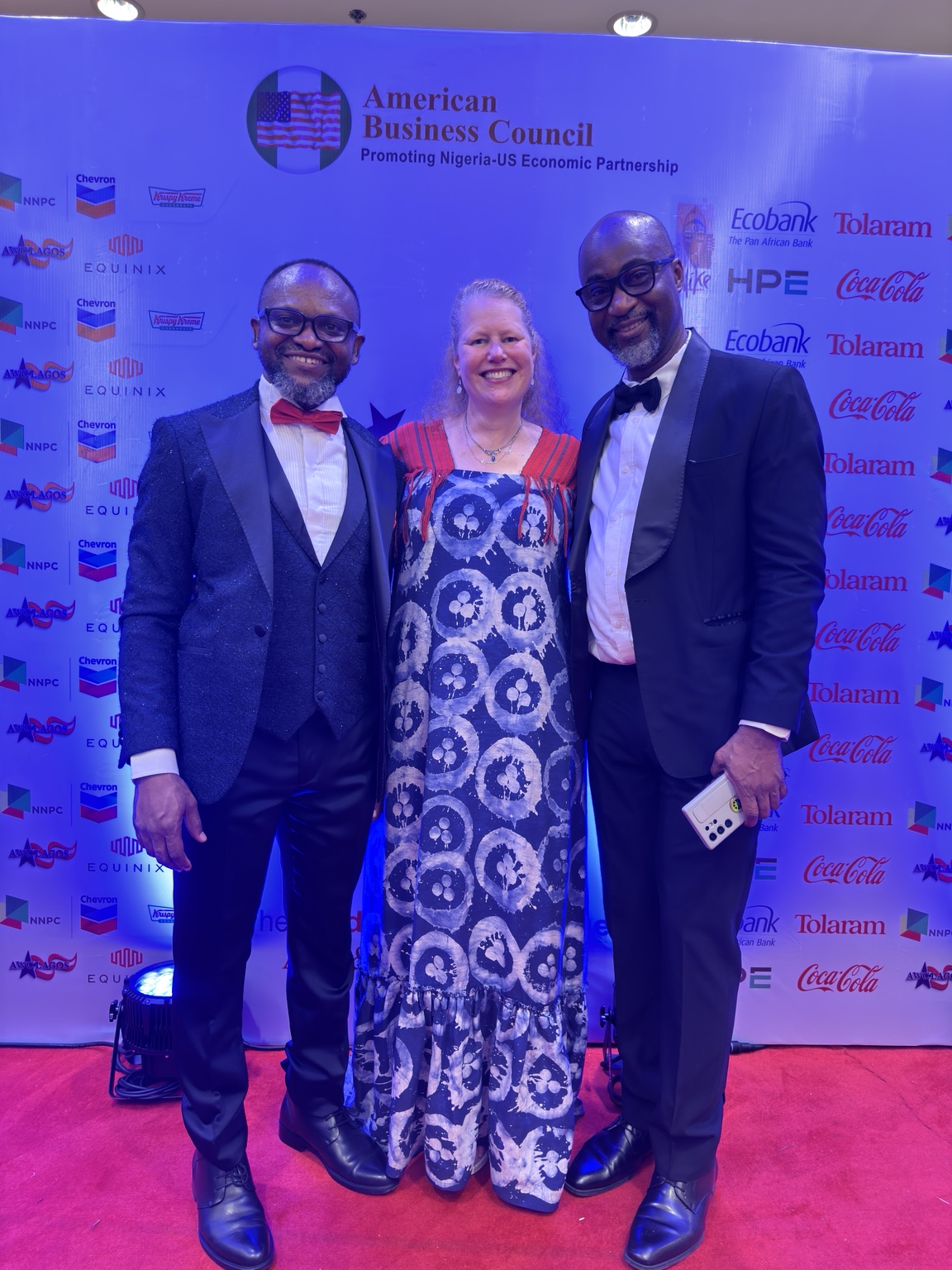 Ngozi and friends at ABC's celebration of the USA's 250th Independence