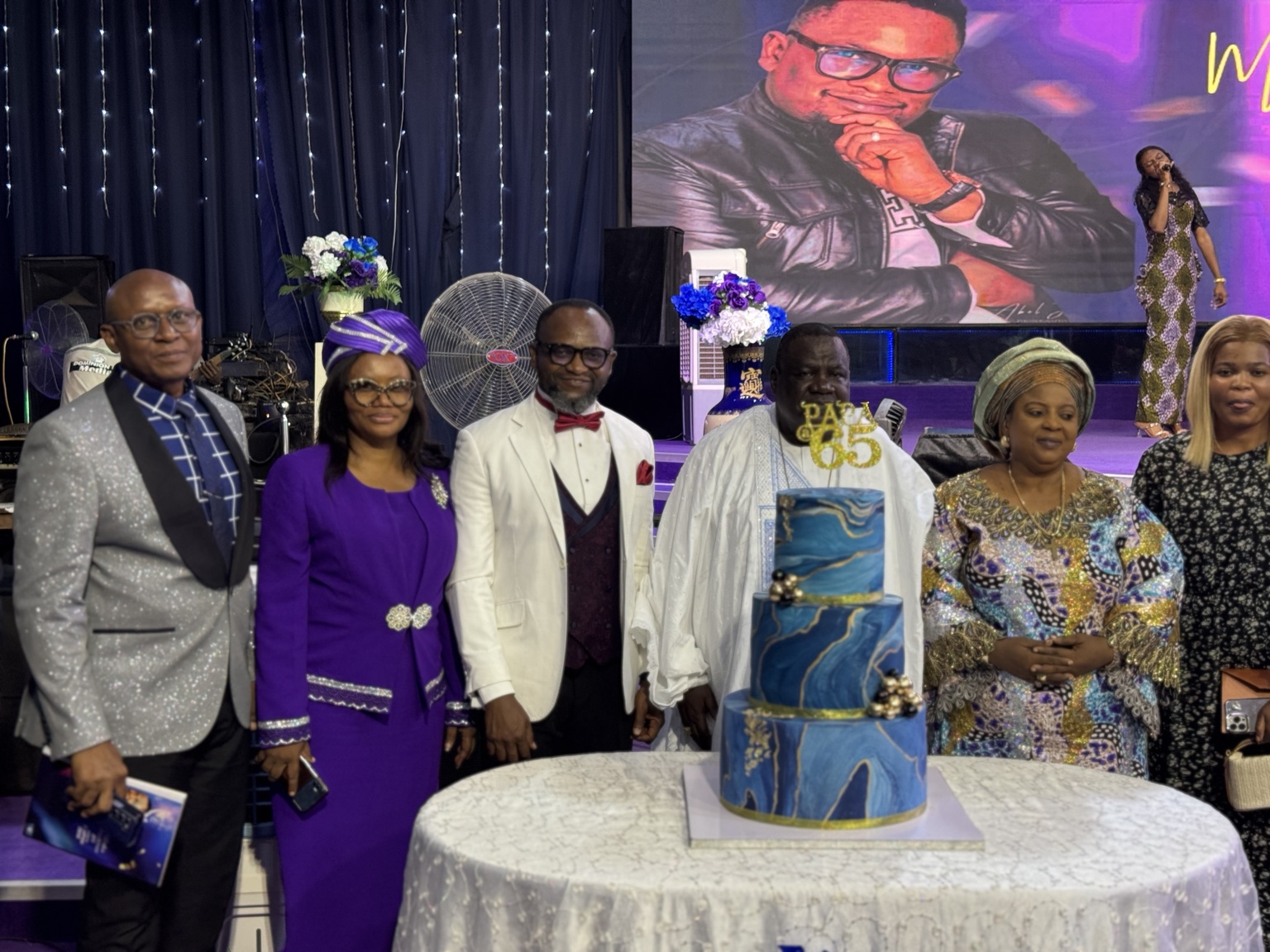 Ngozi with Rev and Rev Mrs Ajanaku Agun at Archbishop Johnpraise Daniel's 65th Birthday, day 1