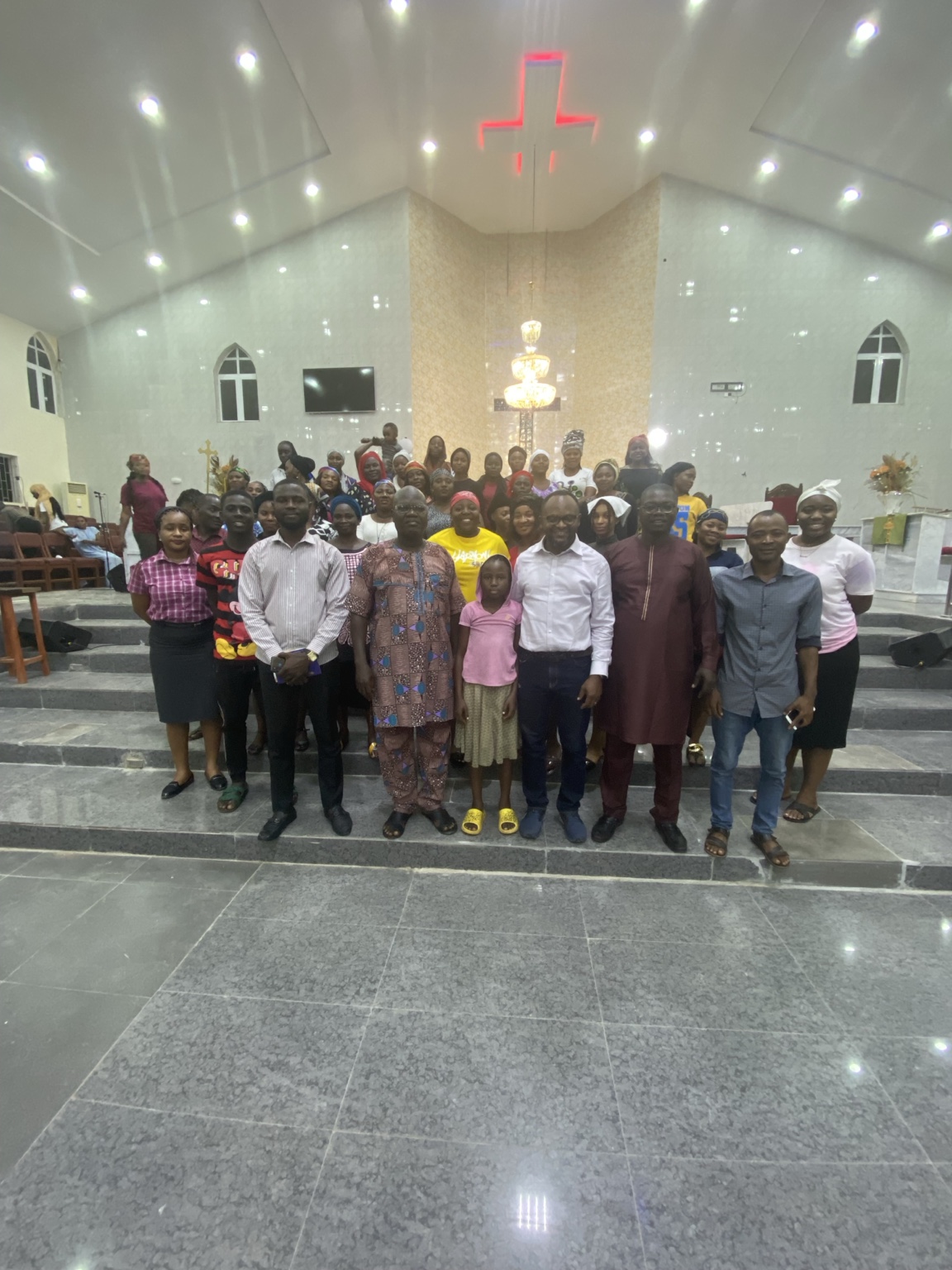 Ngozi on a courtesy visit to the AHQ Choir, Mogadishu Cantonment, Abuja